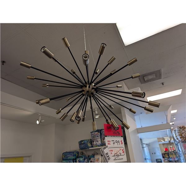 LUSTRE SPIKE (NOIR/LAITON BROSSÉ) #HGRA312 #CNT43097 *SANS AMPOULES* PDSF 799 $