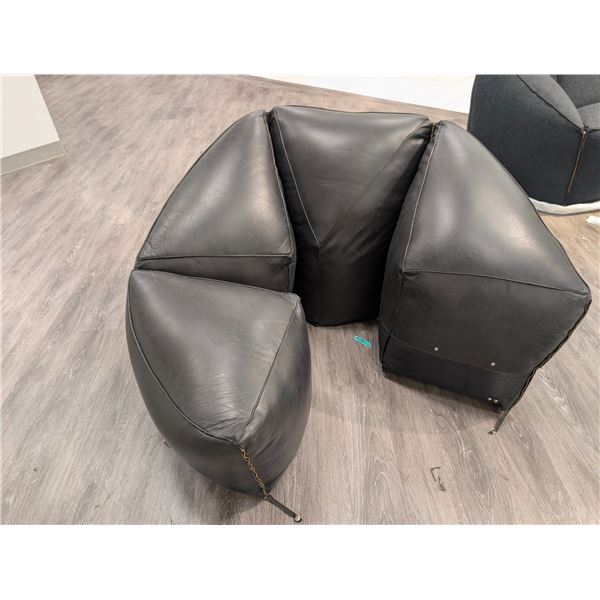 CHAISE NUEVO JASPER (SIMILICUIR NOIR) #HGCB136 #CNT42031 PDSF 4 325 $ *FERMETURE ÉCLAIR ENDOMMAGÉE*