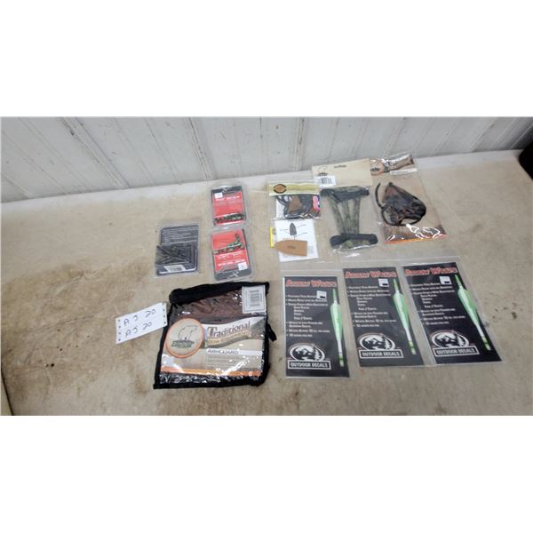 Bear Archery Traditional Armguard, Arrow Wraps, Bow Stringer, Arm Protector, and More
