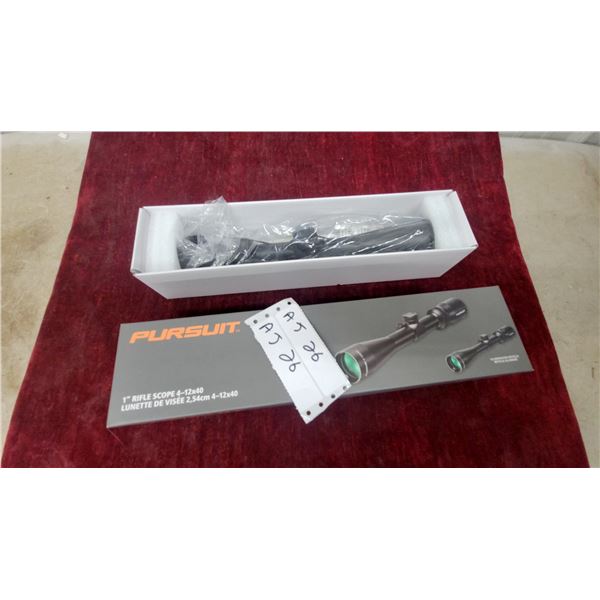 Pursuit 1" Rifle Scope 4-12 x 40 with Fully Multi-Coated Lenses, Nitrogen Filled New
