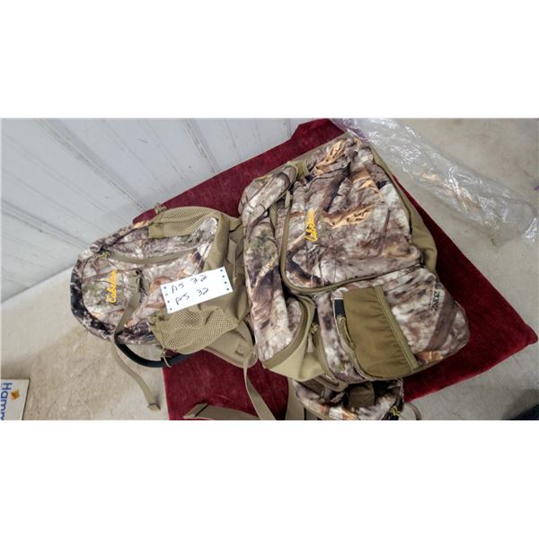 Cabela's Zonz Woodlands Camo Hunting Backpack and Lumbar Pack Set
