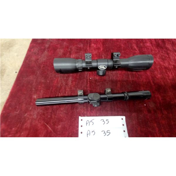BSA Essential Rifle Scope with Rings and Bushnell 4x Sportview Scope with Mounts