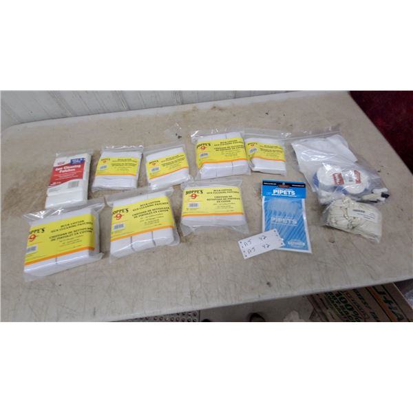 Hoppe's No. 9 Bulk Cotton Gun Cleaning Patches, Remington Patches, Pipets, and More