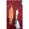 Image 5 : Two Fixed-Blade Knives with Leather Sheaths, Hunting Knife and Tactical Dagger and More