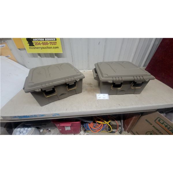 Two Plano Sportsman's Duo S Stackable Storage Trunks