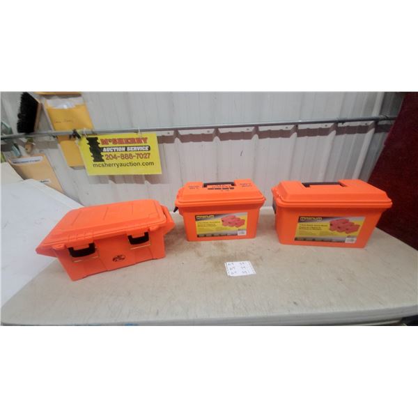 -Plastic Ammo Boxes and Bass Pro Shops Heavy-Duty Utility Case 3 X