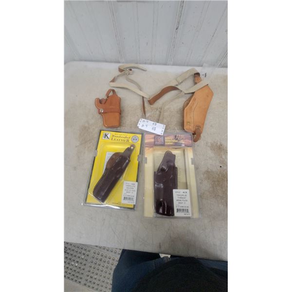 Triple K Leather Holsters, Style 43 Triple Threat, Style 196 Carry Lite, Shoulder Rig, and More