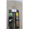 Image 2 : Two Boxes Gold Tip Smart Carbon Arrows, 500 Spine, 1 Dozen Each, Black and Wood Grain