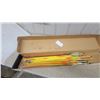 Image 1 : Assorted Archery Arrows with Metal Target Points in Yellow, Orange, and Black