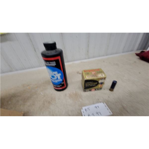 Alliant Blue Dot Smokeless Powder 25% and Imperial 16 Gauge 2 3/4" Shotshells 26 Rounds.