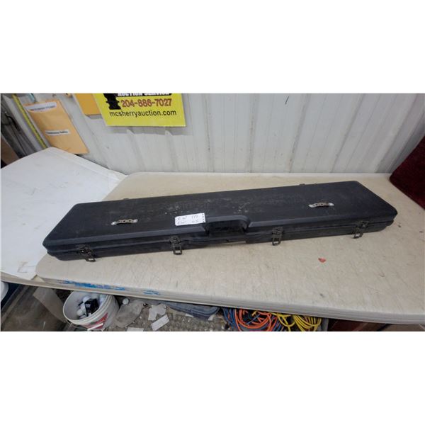 Black Hard-Shell Rifle Case with Latches and Carrying Handle