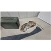 Image 4 : 2 Ammo Cans 7 x 12 x 6" Including 1976 Canadian MK1 9mm, Gun Sock, and Camouflage Balaclava