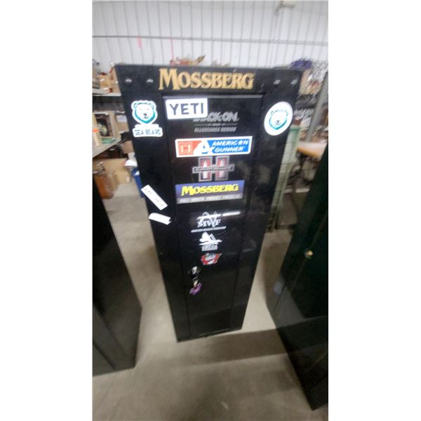 Mossberg Black Steel Long Gun Safe with Key Lock and Assorted Stickers 53 x 17 x 11"