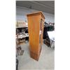 Image 2 : Wooden Gun Cabinet with Glass Doors, Lock and Key, and Lower Storage Compartment 72 x 32 x 17"