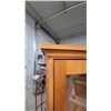 Image 7 : Wooden Gun Cabinet with Glass Doors, Lock and Key, and Lower Storage Compartment 72 x 32 x 17"