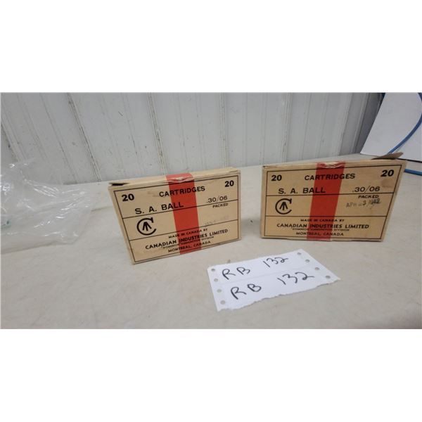 Two Boxes of Canadian Industries Limited .30/06 S.A.