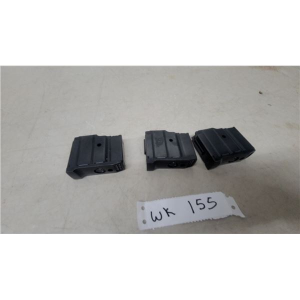 3x Ruger Mini 14 Five Round Magazines in 5.56 Cal.