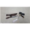 Image 1 : Grohmann D.H. Russell Original Belt Knife with Leather Sheath 10" and Lockback Buck Folding Knife