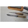 Image 2 : Vintage Fixed-Blade Butcher Knives, Sharpening Stone in Wooden Case, Steel, and More