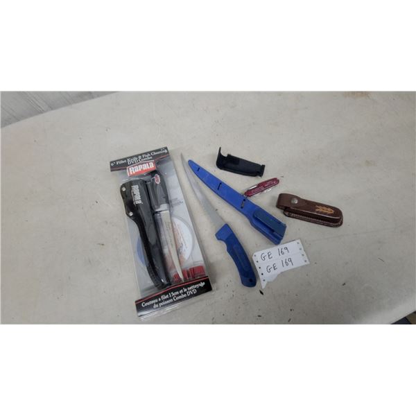Rapala 6" Fillet Knife & Fish Cleaning DVD Combo, Shimano Fillet Knife, Victorinox and More