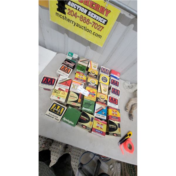 Large Collection of 12 Gauge Shotgun Shell Boxes (NO AMMO) Federal, Remington, Imperial and More.