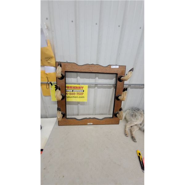 Custom Taxidermy Deer Hoof Frame 5 Gun Rack
