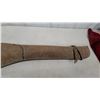 Image 2 : Brown Suede Leather Rifle/Shotgun Case with Carrying Handle and Buckle Straps