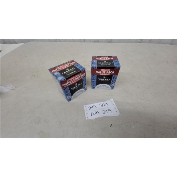 Federal Champion .22 Long Rifle Ammo 36-Grain Copper-Plated Hollow Point 525-Round Value Packs