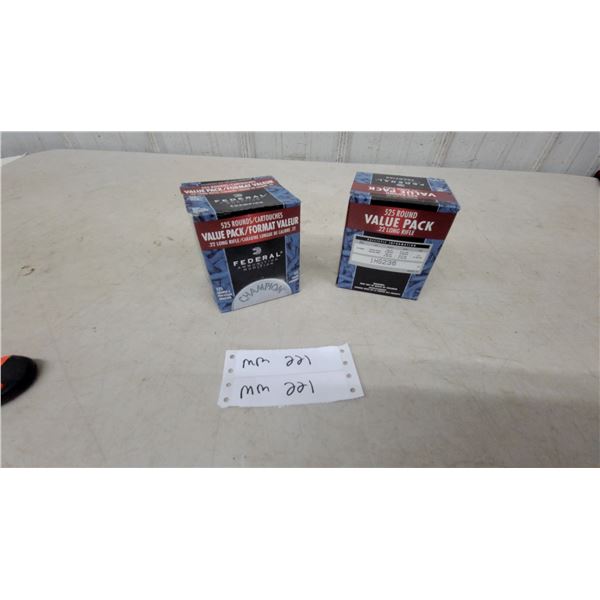 Federal Champion .22 Long Rifle ammoHollow Point Ammunition Value Pack, 525 Rounds