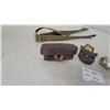 Image 4 : Vintage Military Gear: Leather Magazine Pouch, Cleaning Kit, Oil Bottle, and Webbing Gun Sling