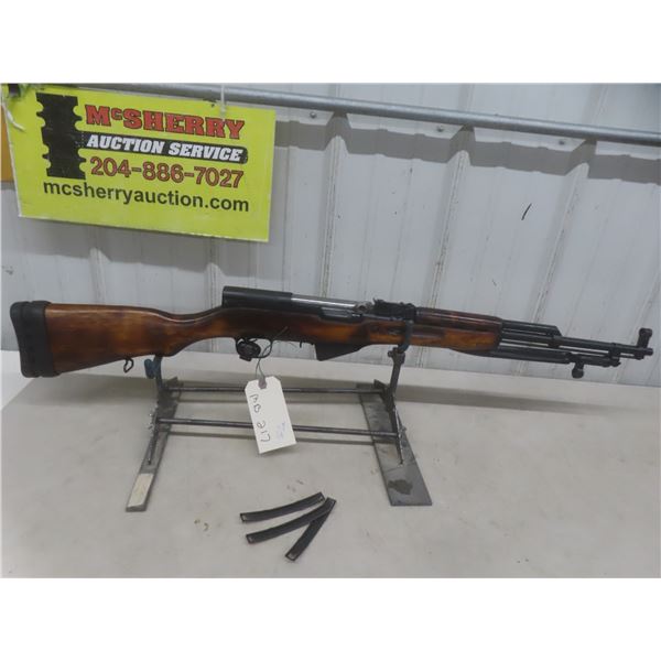 Russian SKS – 7.62×39, Semi-Auto, 20.5" Barrel, S/N H1826, 3 Stripper Clips, Flip-Out Bayonet, 1950