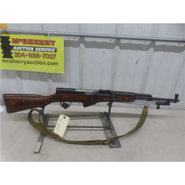 SKS Russian – 7.62×39, Semi-Auto, 20" Barrel, S/N CK5841, Bayonet, Military Strap