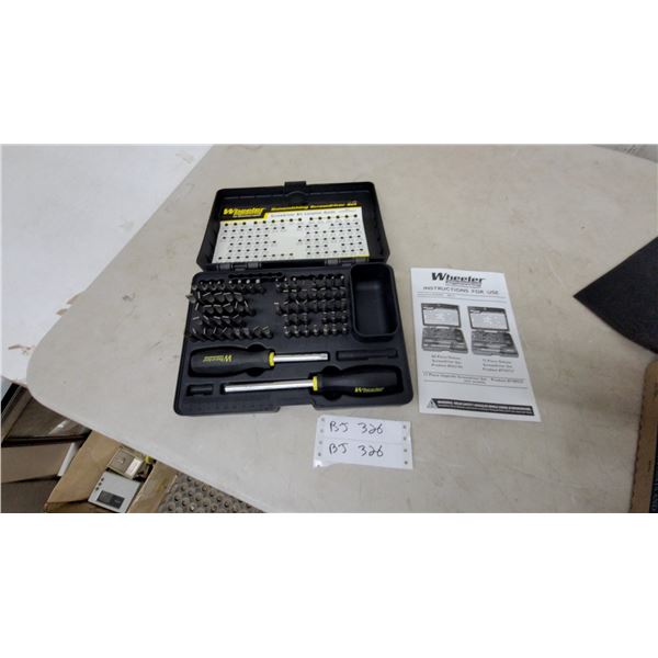 Wheeler Engineering Deluxe Gunsmithing Screwdriver Set with Bits and Case