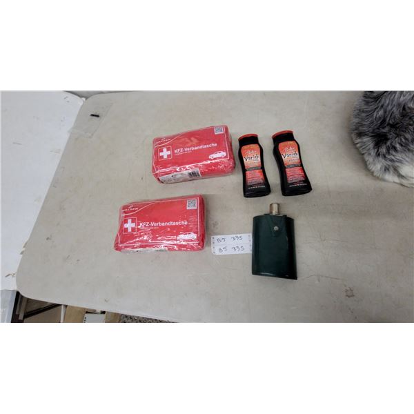 Walser KFZ First Aid Kits, Timber Vanish Soap, and Leather-Wrapped Flask