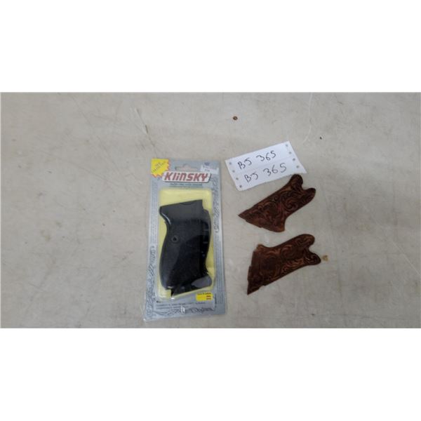 Klinsky Walther P38 Rubber Grip and Carved Wooden Mauser Grips