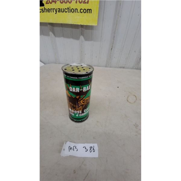 Dar-Rae Moose Call Tin, Made in Canada