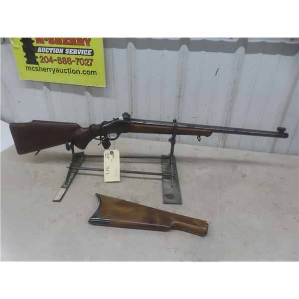 Browning B-78 Falling Block – .45-70, 23" Octagon Barrel, Peep Sight, 2 Stocks, Exc. Cond.