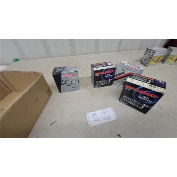 Challenger and Federal 12 Gauge 3” Steel Shot Shotgun Shells, BB and #2