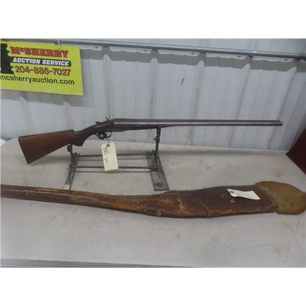 Frederick Williams SxS 12 Gauge Double Barrel Hammer Gun, 30", Leather Case