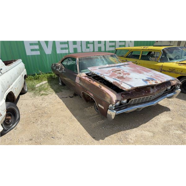 1968 Chevrolet Impala Two-Door Hardtop Coupe. Project Vehicle. Sold As-Is. No TOD.