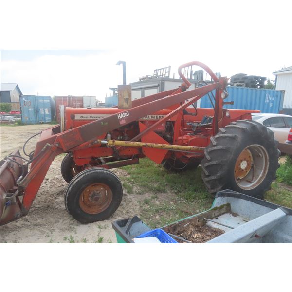Allis-Chalmers 170 Gas Tractor w/ Farmhand FEL – 3PH, 540 PTO, Hydraulics, 18.4×28 Tires, 3789 Hrs