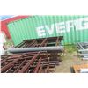 Image 10 : Warehouse Metal Shelving – 9 Uppers 12', 28 Cross Beams 8', Disassembled, w/ Hardware