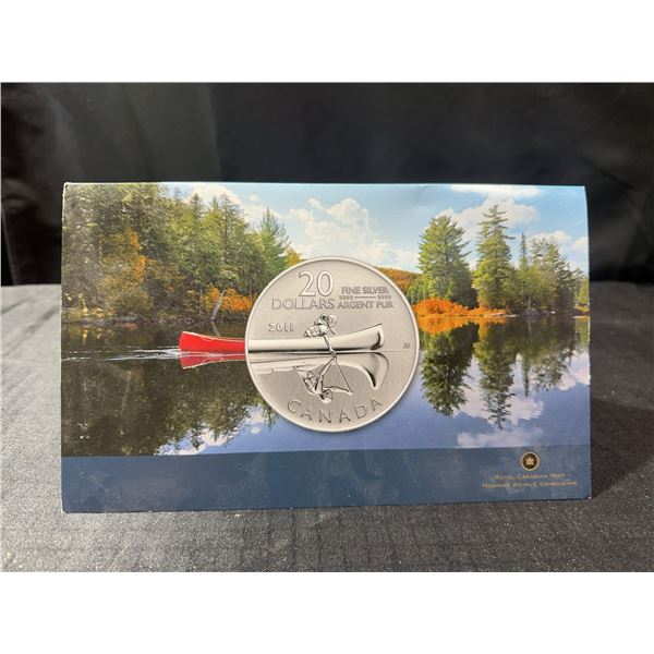 2011 Canada $20 Fine Silver Canoe Coins Trio in Original Packaging