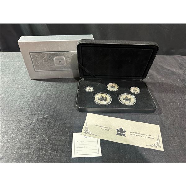 2004 Royal Canadian Mint Silver Maple Leaf 5-Coin Set 99.99%
