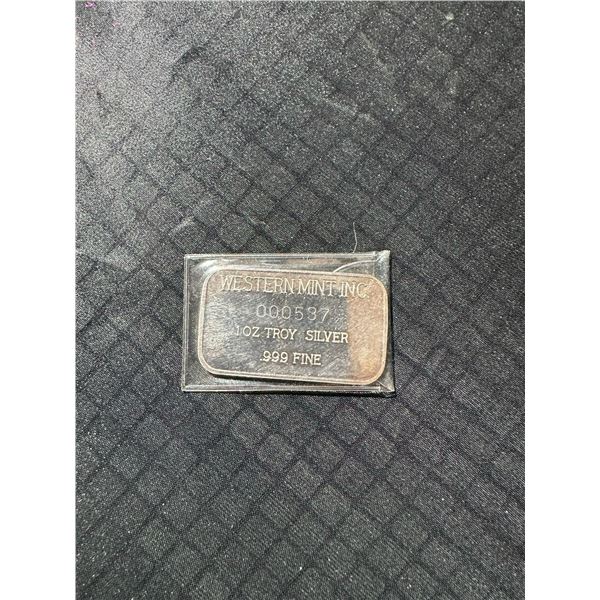Western Mint Inc. 1oz .999 Silver British Columbia Railway Bar