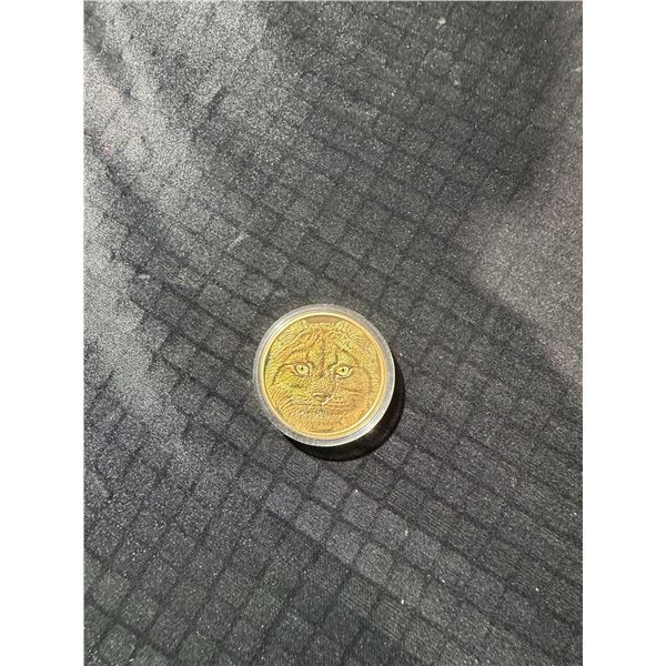 2017 Canada $15 Gold Plated 99.99% Silver Coin – Lynx