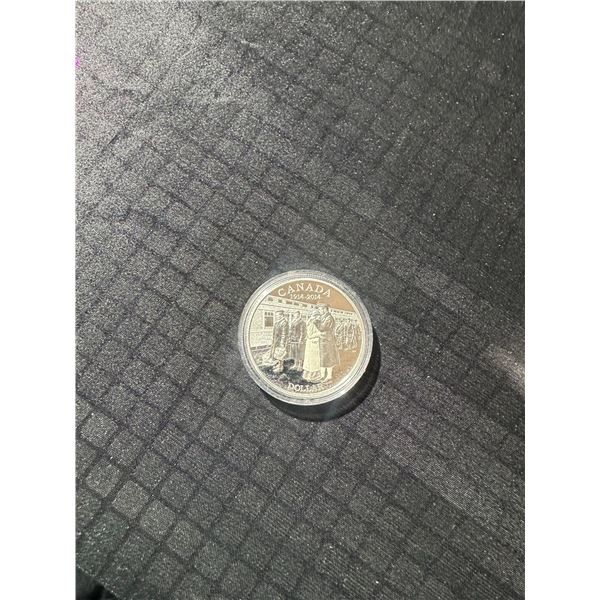 2014 Canada 99.99% Silver Dollar Coin WWI Centennial