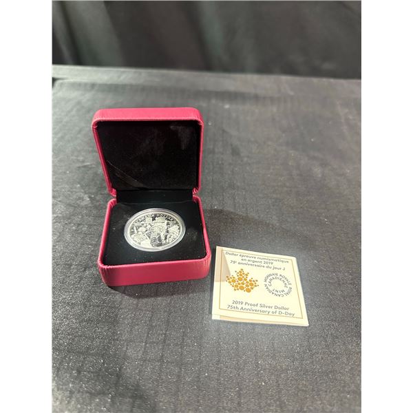 2019 Proof Silver Dollar 75th Anniversary of D-Day Canada