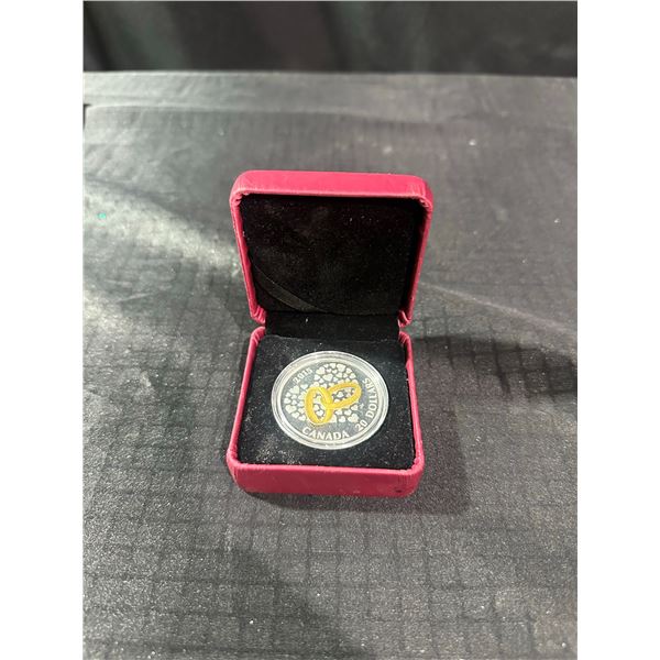 2015 Canada $20 Silver Coin with Gold Plating, Royal Canadian Mint