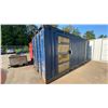 Image 1 : BLUE 20FT SHIPPING CONTAINER WITH DUAL SWING REAR DOORS & SIDE MAN DOOR